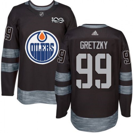 Oilers #99 Wayne Gretzky Black 1917-2017 100th Anniversary Stitched NHL Jersey