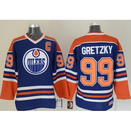 Oilers #99 Wayne Gretzky Light Blue CCM Throwback Stitched NHL Jersey