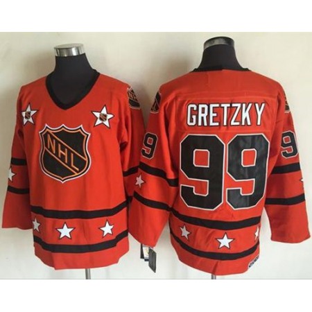 Oilers #99 Wayne Gretzky Orange All Star CCM Throwback Stitched NHL Jersey
