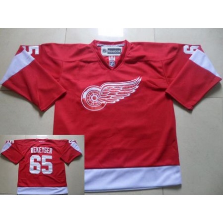 Red Wings #65 Danny DeKeyser Red Stitched NHL Jersey