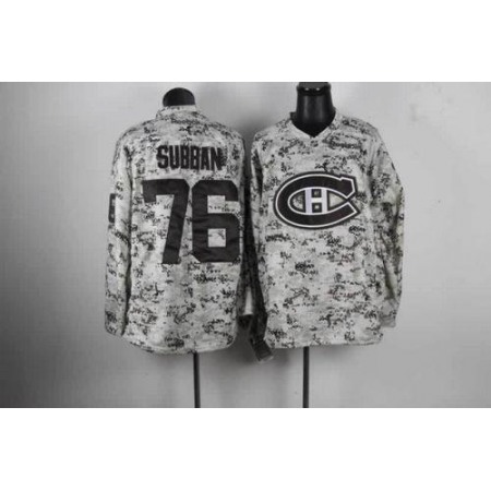 Canadiens #76 PK Subban Camo Stitched NHL Jersey
