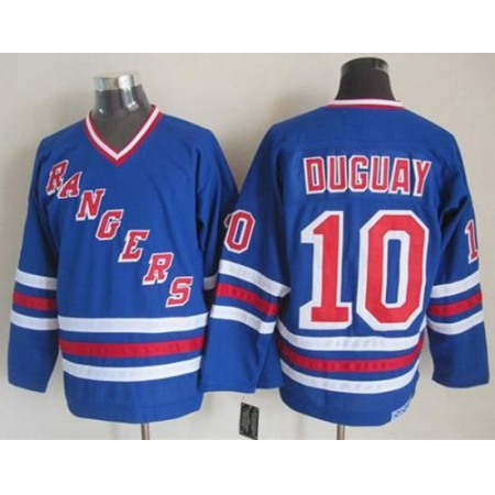 Rangers #10 Ron Duguay Blue CCM Heroes of Hockey Alumni Stitched NHL Jersey
