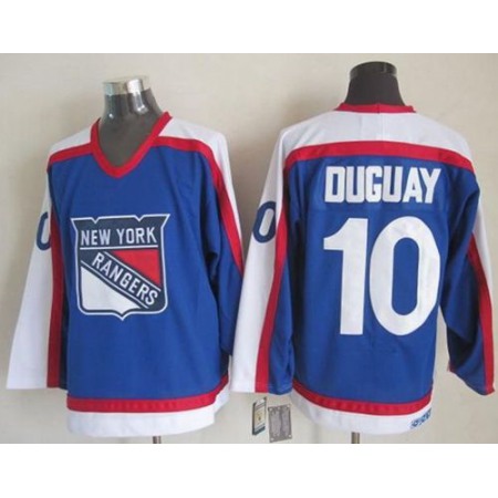 Rangers #10 Ron Duguay Blue/White CCM Throwback Stitched NHL Jersey