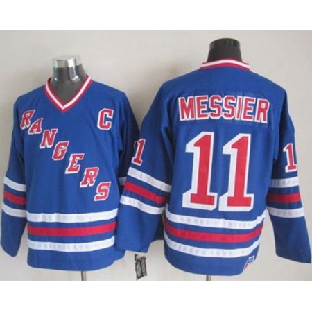 Rangers #11 Mark Messier Blue CCM Heroes of Hockey Alumni Stitched NHL Jersey