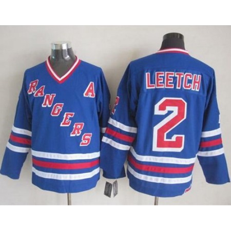 Rangers #2 Brian Leetch Blue CCM Heroes of Hockey Alumni Stitched NHL Jersey