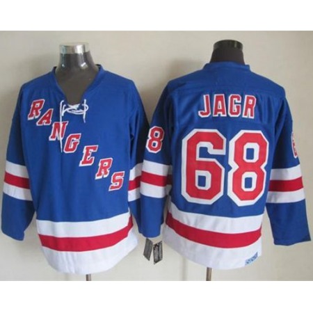 Rangers #68 Jaromir Jagr Light Blue CCM Throwback Stitched NHL Jersey