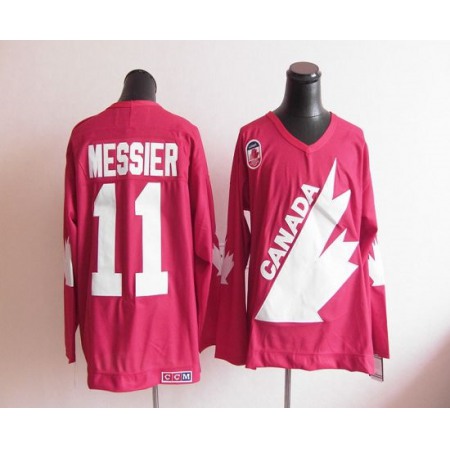 Olympic 1991 CA. #11 Mark Messier Red CCM Throwback Stitched NHL Jersey