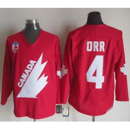 Olympic 1991 CA. #4 Bobby Orr Red CCM Throwback Stitched NHL Jersey