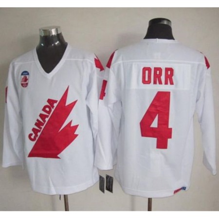 Olympic 1991 CA. #4 Bobby Orr White CCM Throwback Stitched NHL Jersey