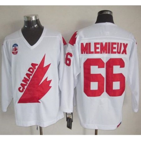Olympic 1991 CA. #66 Mario Lemieux White CCM Throwback Stitched NHL Jersey