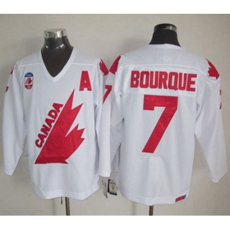 Olympic 1991 CA. #7 Ray Bourque White CCM Throwback Stitched NHL Jersey