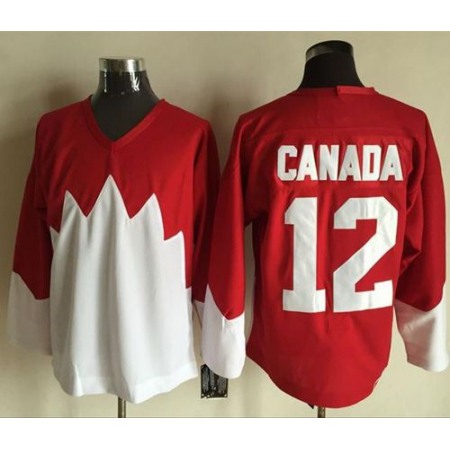 Olympic CA. #12 Canada Red/White 1972 Commemorative CCM Stitched NHL Jersey
