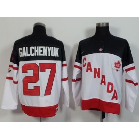 Olympic CA. #27 Alex Galchenyuk White 100th Anniversary Stitched NHL Jersey