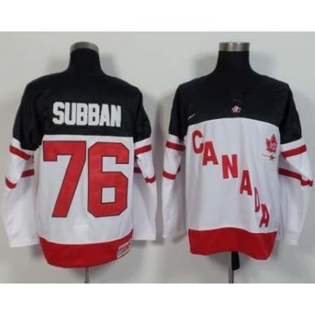 Olympic CA. #76 P.K Subban White 100th Anniversary Stitched NHL Jersey