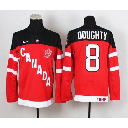 Olympic CA. #8 Drew Doughty Red 100th Anniversary Stitched NHL Jersey