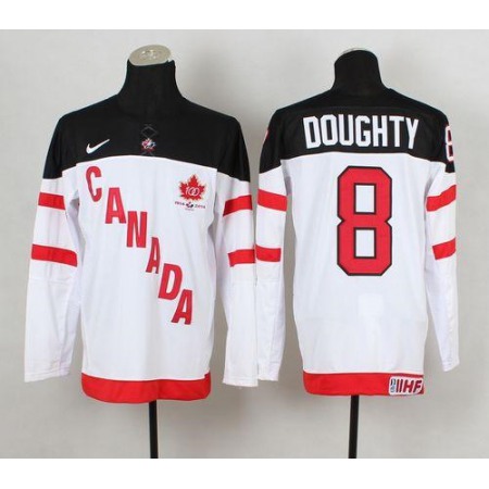 Olympic CA. #8 Drew Doughty White 100th Anniversary Stitched NHL Jersey
