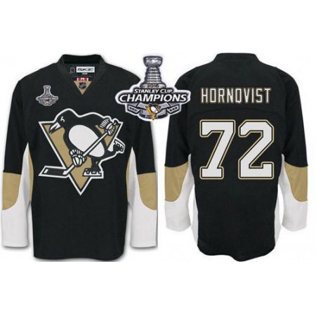 Penguins #72 Patric Hornqvist Black Home 2016 Stanley Cup Champions Stitched NHL Jersey