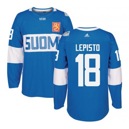 Team Finland #18 Sami Lepisto Blue 2016 World Cup Stitched NHL Jersey