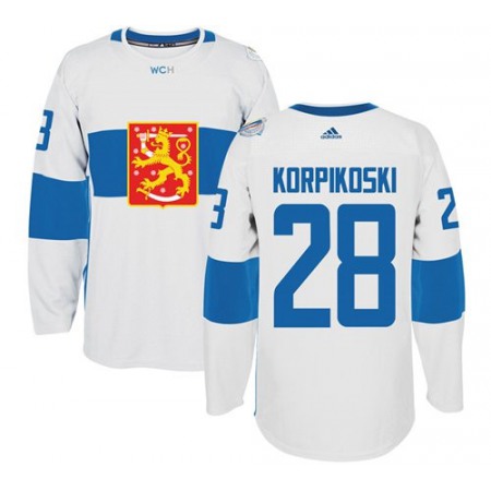 Team Finland #28 Lauri Korpikoski White 2016 World Cup Stitched NHL Jersey