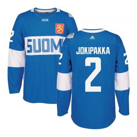Team Finland #2 Jyrki Jokipakka Blue 2016 World Cup Stitched NHL Jersey