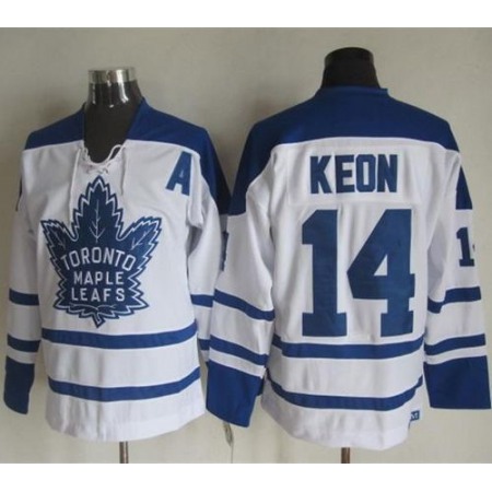 Maple Leafs #14 Dave Keon White CCM Throwback Winter Classic Stitched NHL Jersey