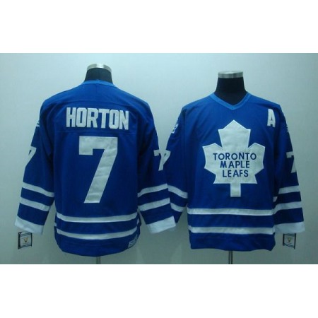 Maple Leafs #7 Tim Horton Stitched Blue CCM Throwback NHL Jersey