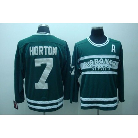 Maple Leafs #7 Tim Horton Stitched Green CCM Throwback NHL Jersey