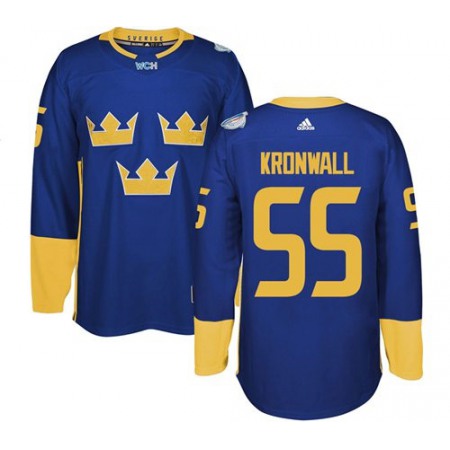 Team Sweden #55 Niklas Kronwall Blue 2016 World Cup Stitched NHL Jersey