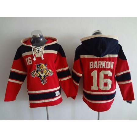 Panthers #16 Aleksander Barkov Red Sawyer Hooded Sweatshirt Stitched NHL Jersey