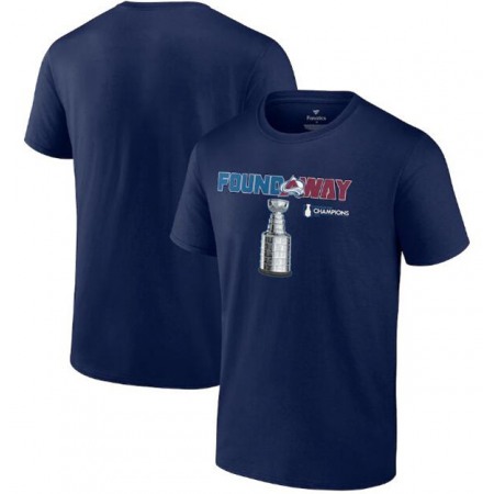 Men's Colorado Avalanche Navy 2022 Stanley Cup Champions Celebration T-Shirt
