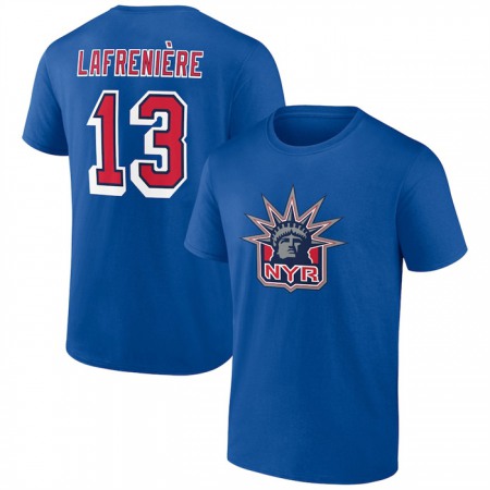 Men's New York Rangers #13 Alexis Lafreniere Blue T-Shirt