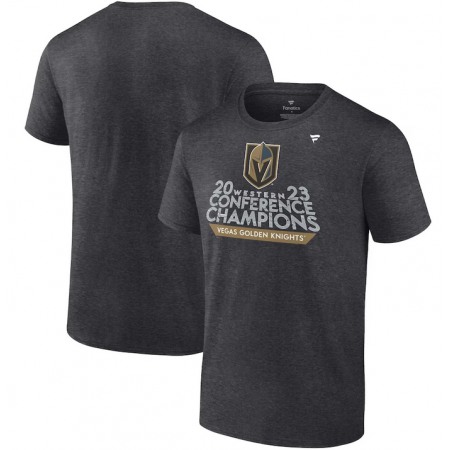 Men's Vegas Golden Knights Heather Charcoal 2023 Western Conference Champions Locker Room T-Shirt