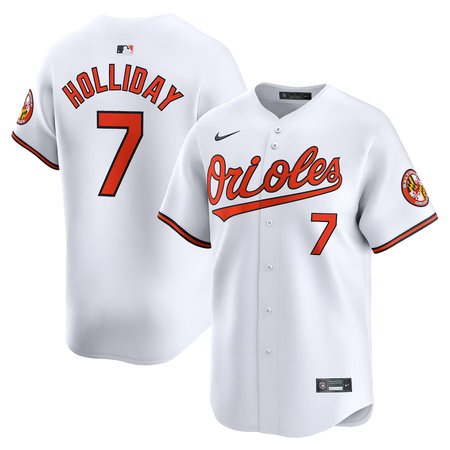 Men's Baltimore Orioles #7 Jackson Holliday White Cool Base Stitched Jersey