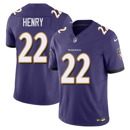 Men's Baltimore Ravens #22 Derrick Henry Purple F.U.S.E Vapor Limited Jersey