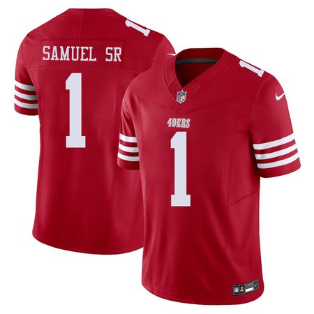 Men's San Francisco 49ers #1 Deebo Samuel Sr Red F.U.S.E. Vapor Untouchable Limited Stitched Football Jersey