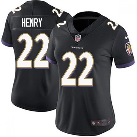 Women's Baltimore Ravens #22 Derrick Henry Black Vapor Untouchable Limited NFL Jersey