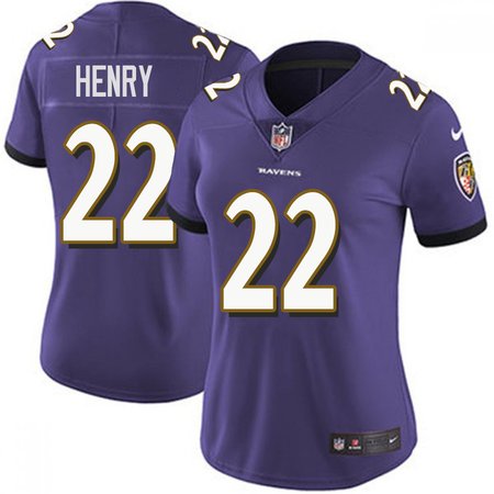 Women's Baltimore Ravens #22 Derrick Henry Purple Vapor Untouchable Limited NFL Jersey