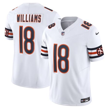 Men's Chicago Bears Caleb Williams Nike White 2024 NFL Draft First Round Pick Player F.U.S.E. Vapor Untouchable Limited Stitched Football Jersey