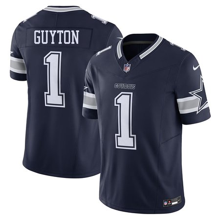 Men's Dallas Cowboys Tyler Guyton Nike Navy 2024 NFL Draft First Round Pick Player F.U.S.E. Vapor Untouchable Limited Stitched Football Jersey