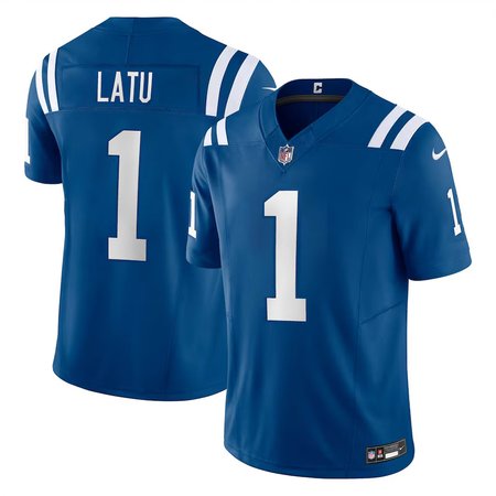 Men's Indianapolis Colts Laiatu Latu Nike Royal 2024 NFL Draft First Round Pick Player F.U.S.E. Vapor Untouchable Limited Stitched Football Jersey