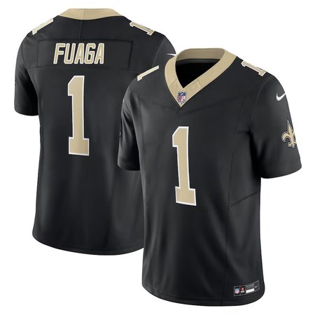 Men's New Orleans Saints Taliese Fuaga Nike Black 2024 NFL Draft First Round Pick Player F.U.S.E. Vapor Untouchable Limited Stitched Football Jersey
