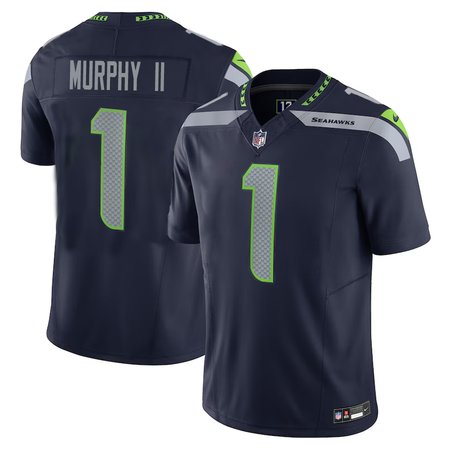 Men's Seattle Seahawks Byron Murphy II Nike College Navy 2024 NFL Draft First Round Pick Player F.U.S.E. Vapor Untouchable Limited Stitched Football Jersey