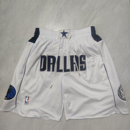 Dallas Mavericks White Shorts
