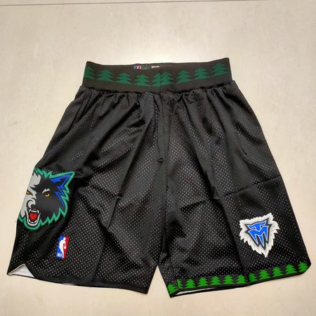 Minnesota Timberwolves Black Shorts