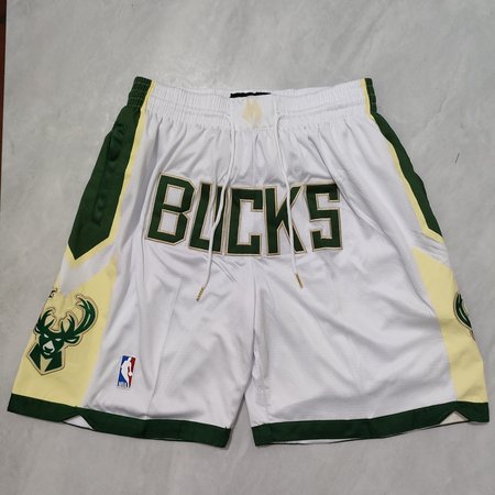 Milwaukee Bucks White Shorts