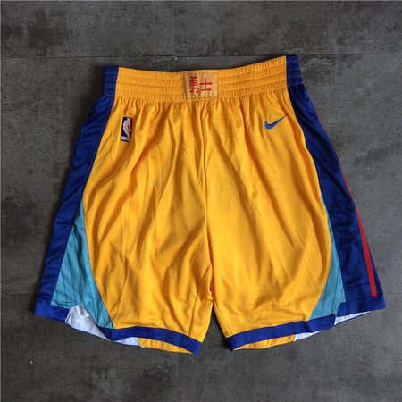 Golden State Warriors Yellow Shorts